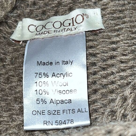 COCOGIO Italy Hand Knit Poncho Cape Anthropologie Alpaca One Size - Picture 7 of 7